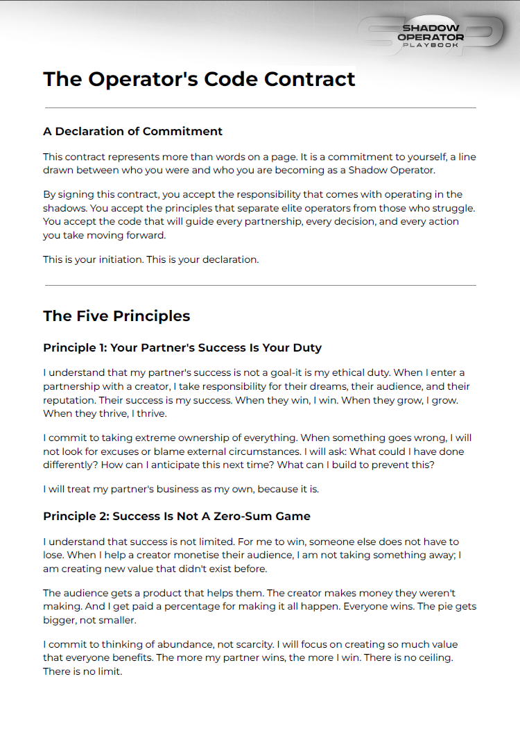 The Operator`s Code Contract