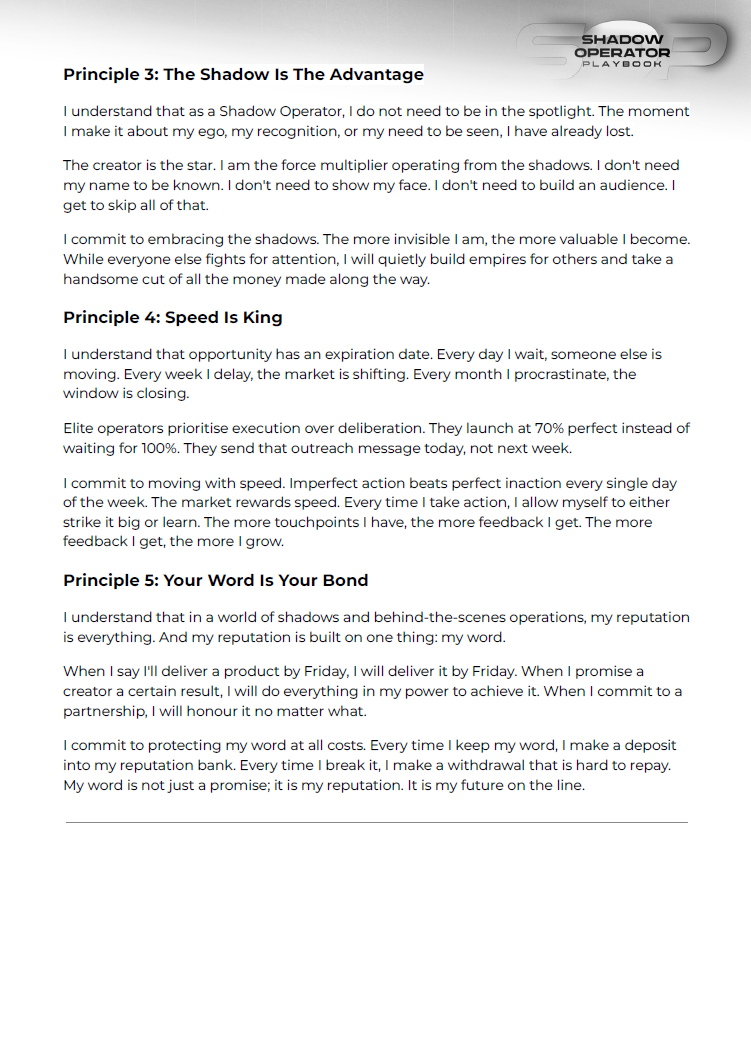 The Operator`s Code Contract