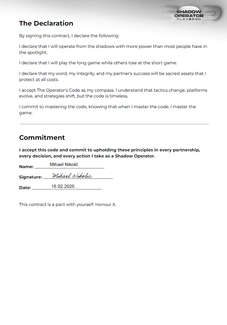 The Operator`s Code Contract